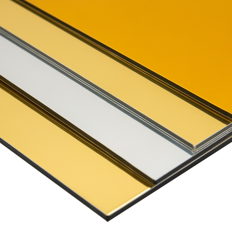 Alucobond PVDF алюминиевая композитная панель с неразрывным ядром и блестящей поверхностью
